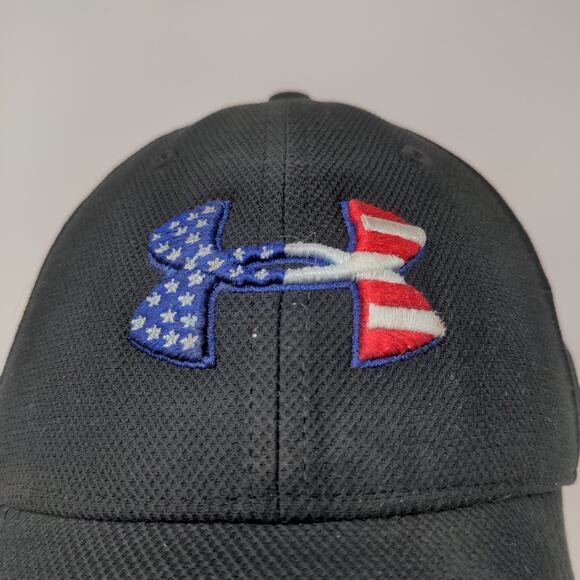 Under Armour Freedom Fitted Hat Size M/L Black Embroidered Patriotic Logo - Picture 4 of 11